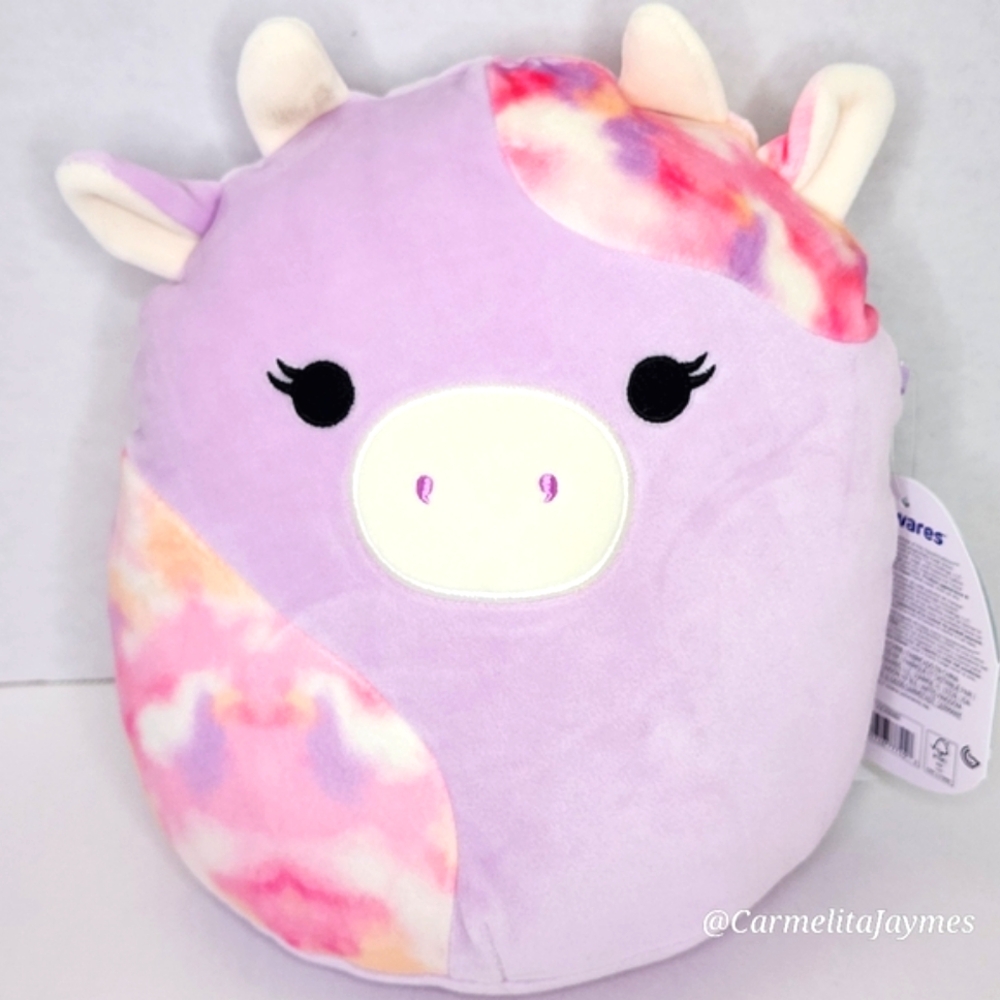 SURI 🌅🐮 FTM ☆ 8" Lavender & Pink Tie Dye Sunset Cow Original Squishmallow NWT